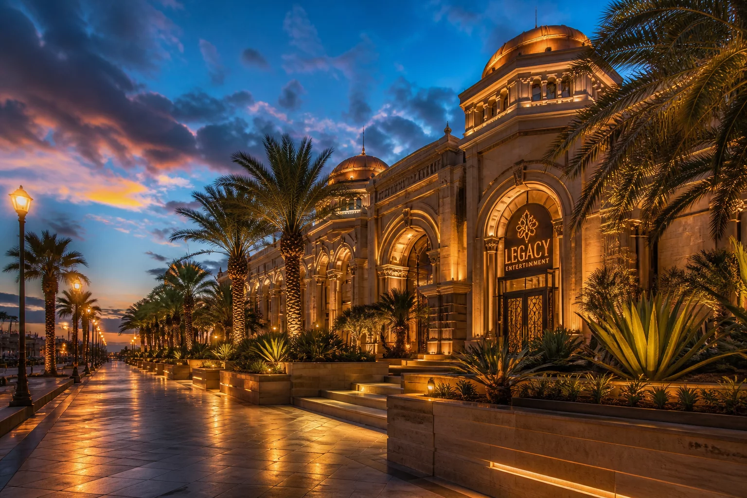 Luxury resort and entertainment destination exterior